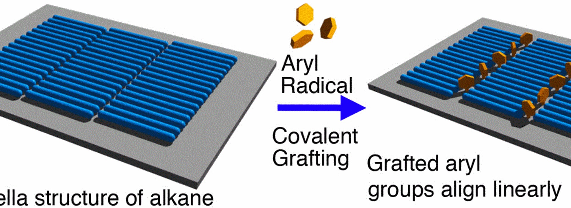 Linearly Nanopatterned Covalent Chemical Functionalization of Graphene